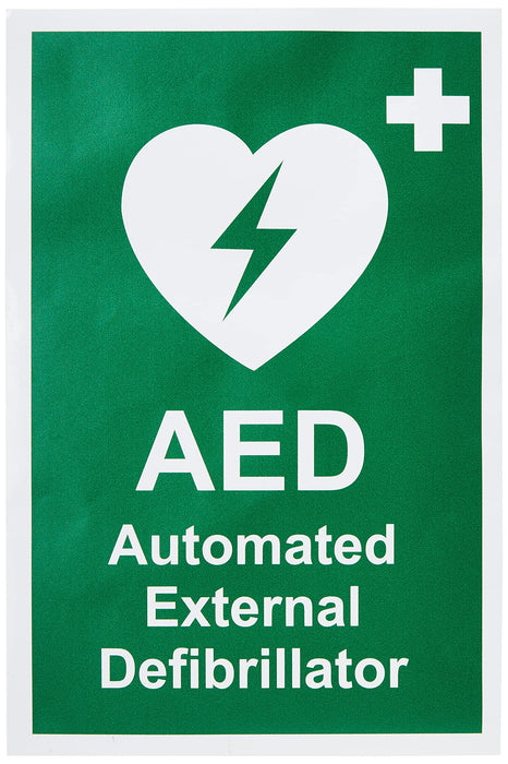 First Aid Sign AED External Vinyl 30 x 20 cm