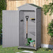 OutSunny Garden Shed Light Grey 74 x 55 x 155 cm