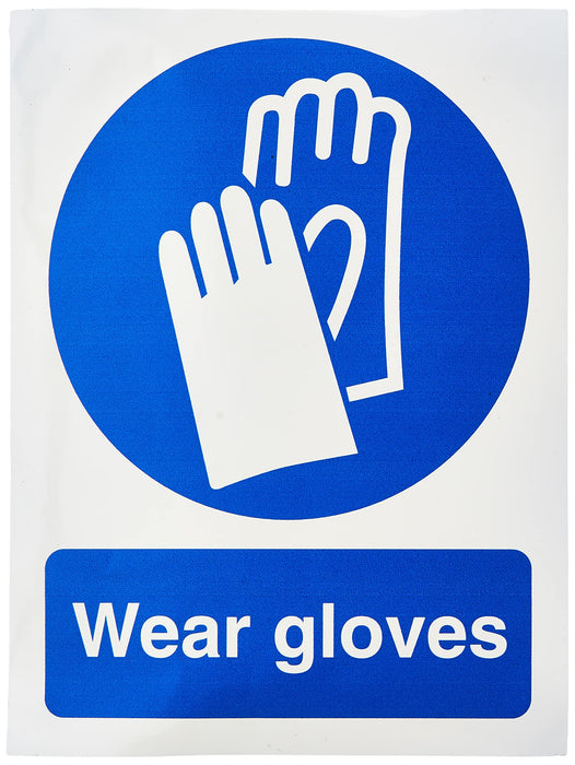 Mandatory Sign Gloves vinyl Blue, White 20 x 15 cm