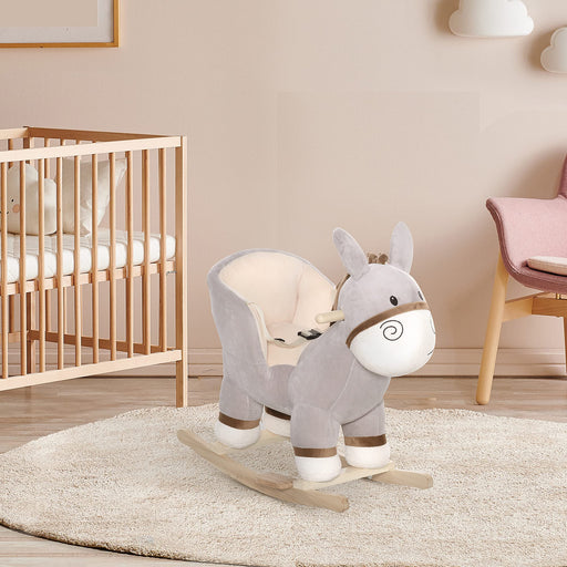 HOMCOM Rocking Horse 330-110 580 mm 340 mm 610 mm Grey