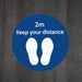 Trodat Floor Sticker Keep your distance Blue, White Vinyl 40 x 40 cm