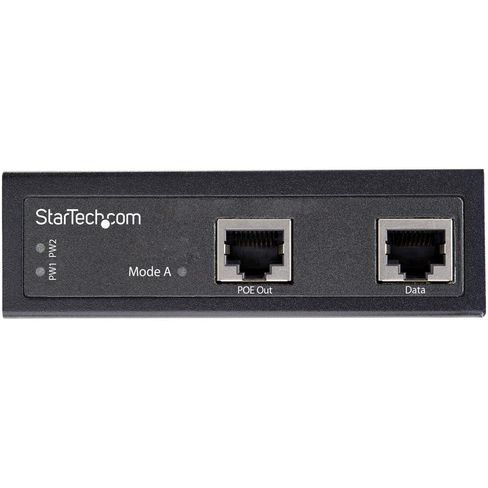 StarTech.com Industrial Gigabit Ethernet PoE Injector 30W