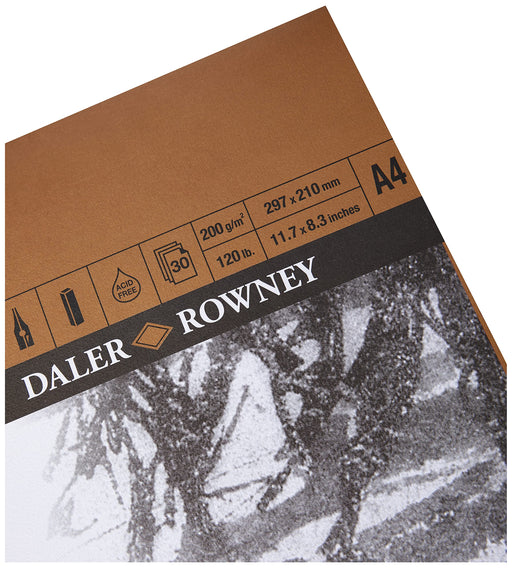 Daler-Rowney Pads 437033400 200 gsm A4 White 30 Sheets