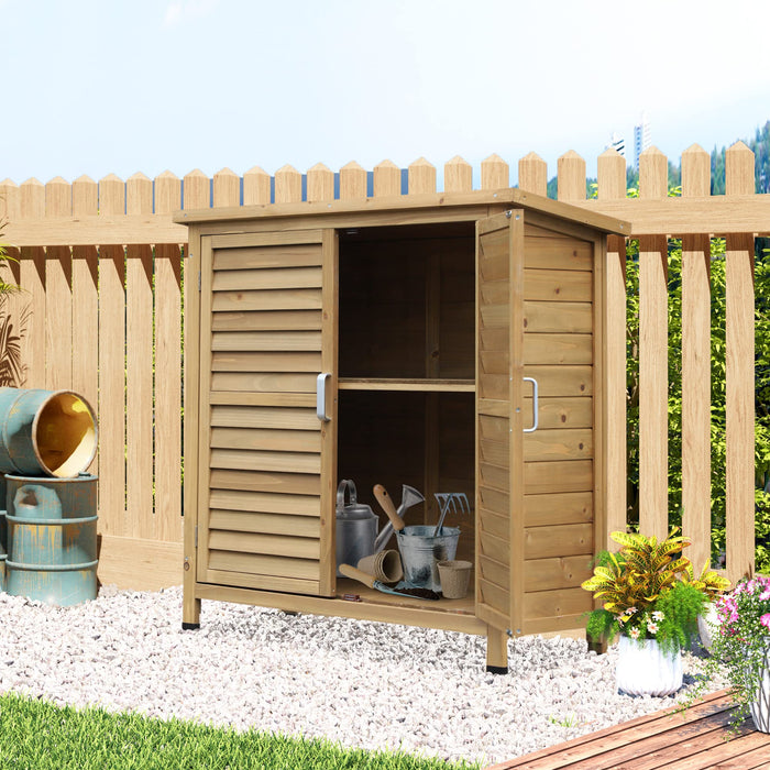 OutSunny Wooden Garden Storage Outdoors Water proof Wood 465 mm x 870 mm x 965 mm