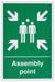 Safe Procedure Sign Assembly Point Plastic 30 x 20 cm