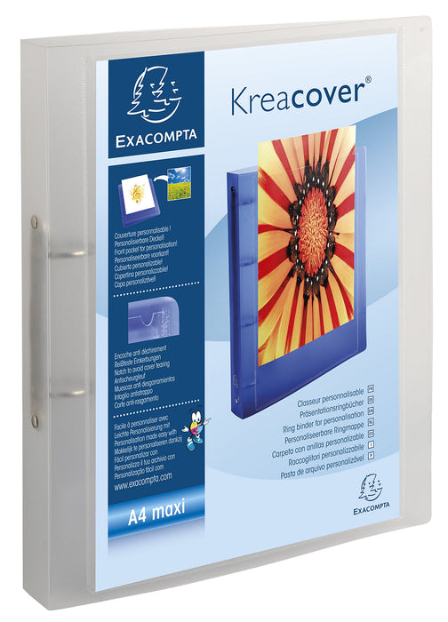 Exacompta Presentation Ring Binder Kreacover Chroma 54769E Polypropylene A4 2 ring 30 mm Assorted Pack of 15