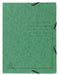 Exacompta 3 Flap Folder 55403E Green Mottled Pressboard Pack of 25