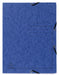 Exacompta 3 Flap Folder 55402E Blue Mottled Pressboard Pack of 25