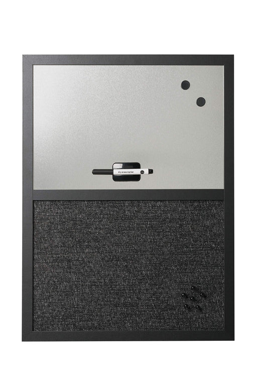 Bi-Office Essentials Notice Board Felt 90 (W) x 60 (H) cm Black, Silver