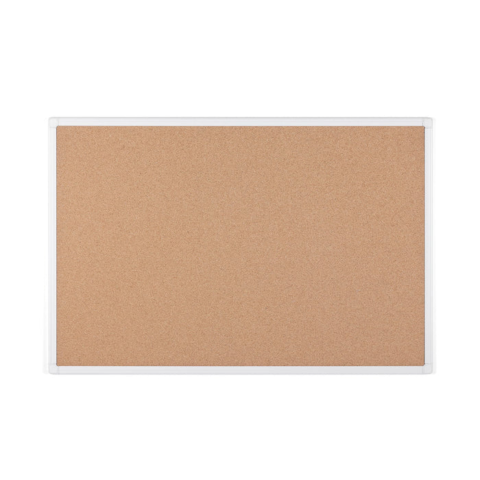 Bi-Office Notice Board Non Magnetic 90 (W) x 60 (H) cm Brown