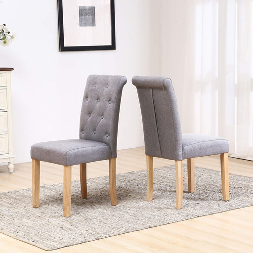 NEO Dining Chairs Non Height Adjustable Grey 2XFABRIC-CHR-GREY 440 (W) x 560 (D) x 935 (H) mm Pack of 2