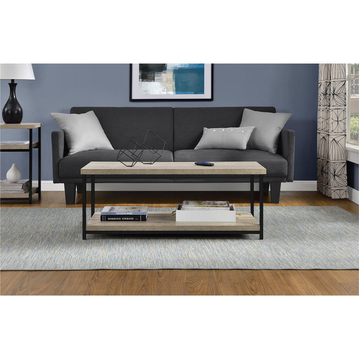 Alphason Rectangular Coffee Table with Grey Oak Coloured MDF Top and Grey Oak Coloured Frame 5049096PCOM 1049 x 500 x 399mm