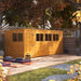 Power Garden Shed 186PP Golden Brown 18x6