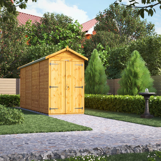 Power Garden Shed 164PAWDD Golden Brown 16x4