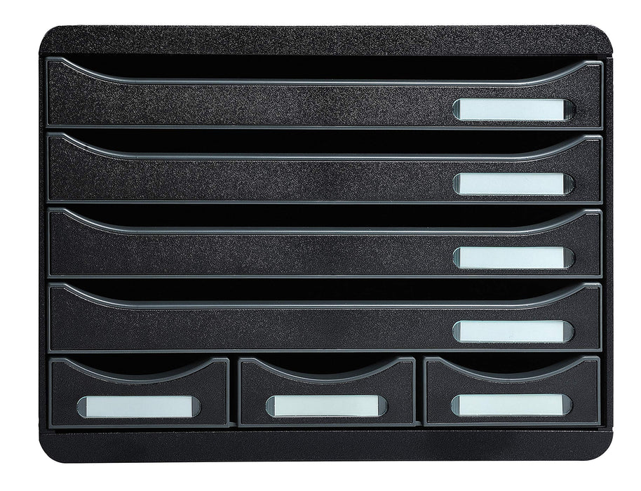 Exacompta Drawer Unit with 7 Drawers Store-Box Mini Plastic Black 35.5 x 27 x 27.1 cm