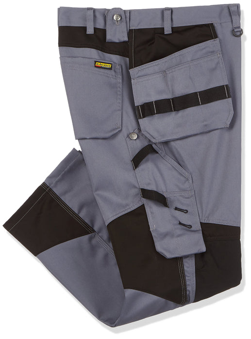 BLÅKLÄDER Trousers 15551860 Cotton, PL (Polyester) Grey, Black Size 43S