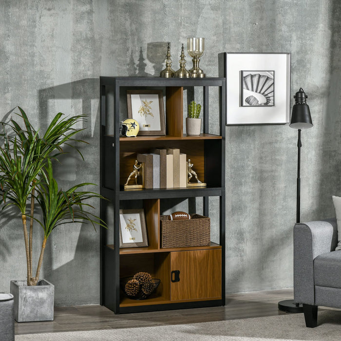 HOMCOM Bookcase 836-504 Walnut brown 765 x 300 x 1,500 mm