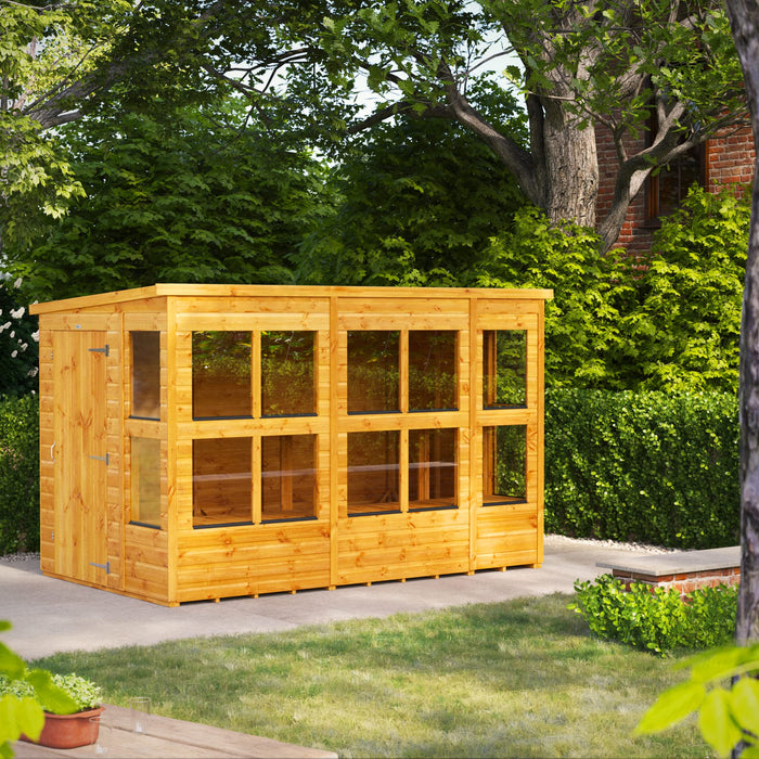 Power Garden Shed 106PPPS Golden Brown 10x6