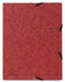 Exacompta 3 Flap Folder 55405E Red Mottled Pressboard Pack of 25