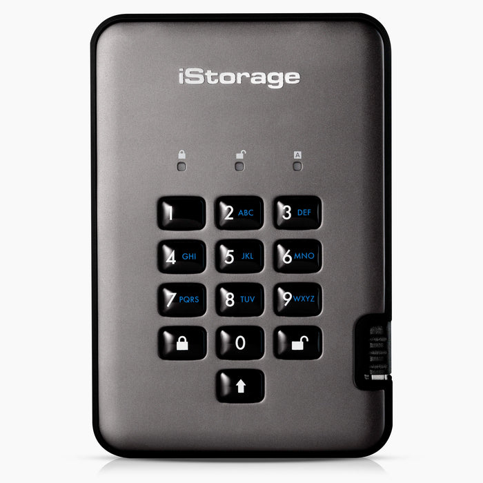 iStorage 500 GB External HDD PRO2 USB-A 3.1 Silver