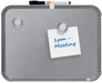 Nobo Mini Desktop or Wall Mountable Magnetic Whiteboard QB05142CD Lacquered Steel Silver Slim Frame 280 x 220 mm Grey