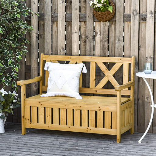 OutSunny Garden Bench Fir Yellow 610 x 850 mm