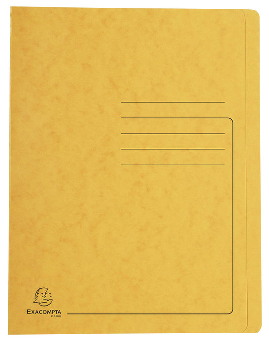 Exacompta Flat File 39999E A4 Mottled Pressboard 27.2 (W) x 0.2 (D) x 31.8 (H) cm Yellow Pack of 25