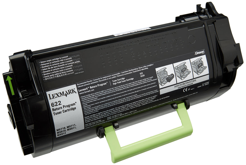 Lexmark 622 R Original Toner Cartridge 62D2000 Black