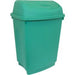 Bentley Swing Top Waste Bin 50L Plastic Green 45 x 32 x 63 cm