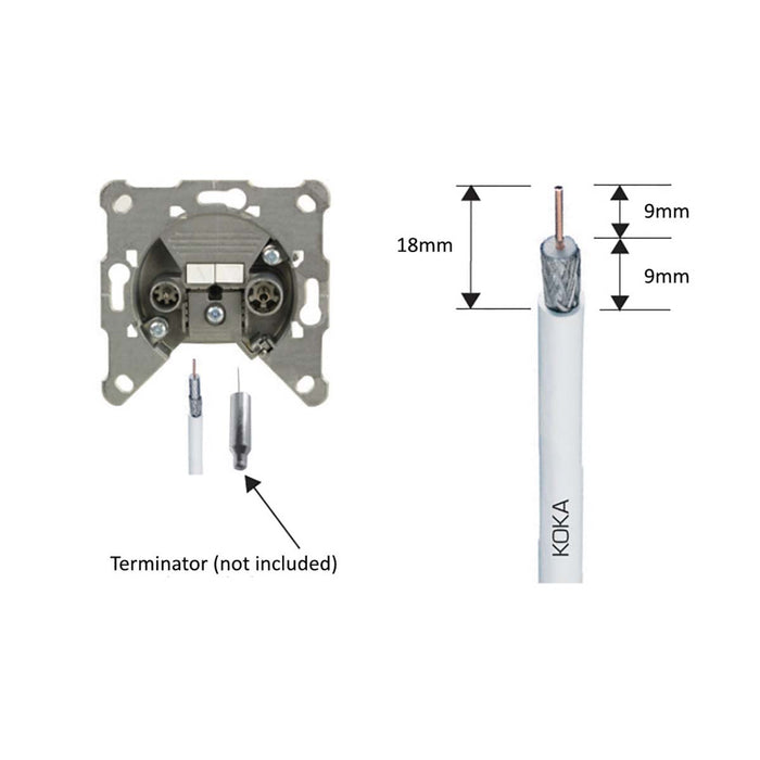 Hirschmann GEDU 15NL Wall Box for 15 dB lacing system