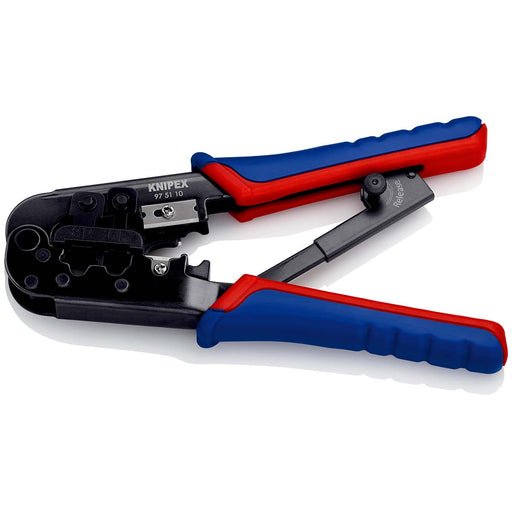 Knipex Crimp lever pliers for Western plugs Western connector RJ11/12 (6-pin) 9.65 mm, RJ45 (8-pin)11.68 mm