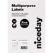 Niceday Multipurpose Labels Self Adhesive 210 x 297 mm White 100 Sheets of 1 Label