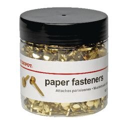 Office Depot Paper Fastener Brass Metal 25 mm Pack of 500