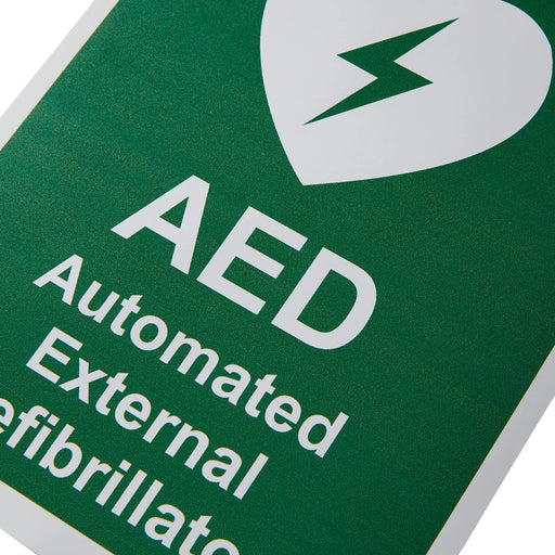 First Aid Sign AED External Vinyl 20 x 15 cm