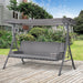 OutSunny Swing Chair Metal, Texteline, PL (Polyester), Filling Grey 1,320 x 2,340 x 1,820 mm