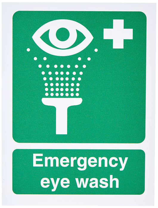 First Aid Sign Emergency Eye Wash Self Adhesive Plastic 20 x 15 cm