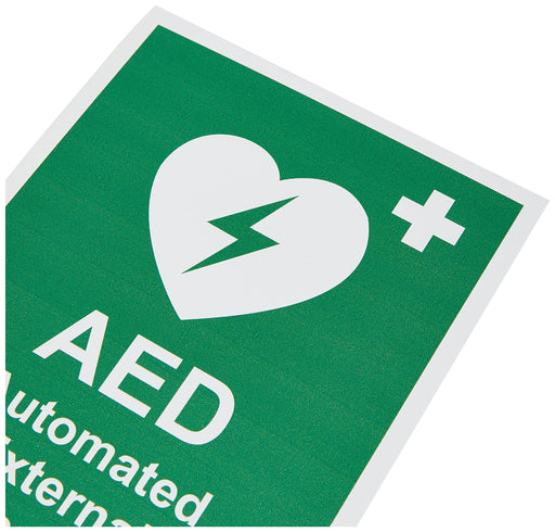 First Aid Sign AED Plastic 20 x 15 cm