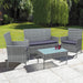 NEO Garden Furniture RATTAN-4PC-BLACK 4 Seat Black Set of 4