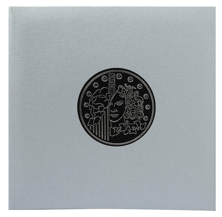 Coin Binder 24.5x25cm Metallic Grey 5 pages x 43 compartments