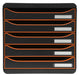 Exacompta Drawer Unit with 5 Drawers Big Box Plastic Black, Tangerine 27.8 x 34.7 x 27.1 cm