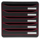 Exacompta Drawer Unit with 5 Drawers Big Box Plus Plastic Black, Raspberry 27.8 x 34.7 x 27.1 cm