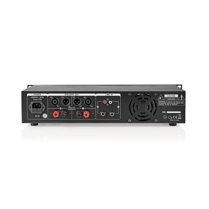 Nedis PA Amplifier - RMS output: 2x 40 W @ 8 Ohm / 2x 60 W @ 4 Ohm, 2 Channels, 19&quot; rack mountable, Metal - Black