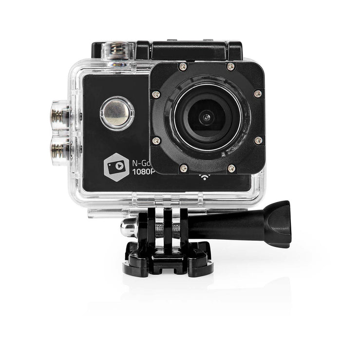 Nedis Action Cam - 1080p@30fps, 12 MPixel, Waterproof up to: 30.0 m, Mounts included - Black