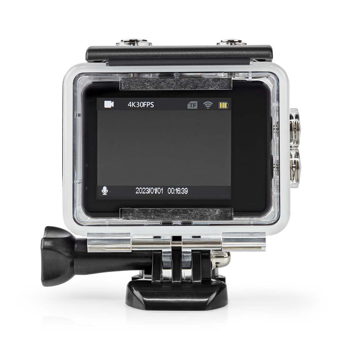 Nedis Action Cam - 4K@30fps, 16 MPixel, Waterproof up to: 30.0 m, Mounts included - Black