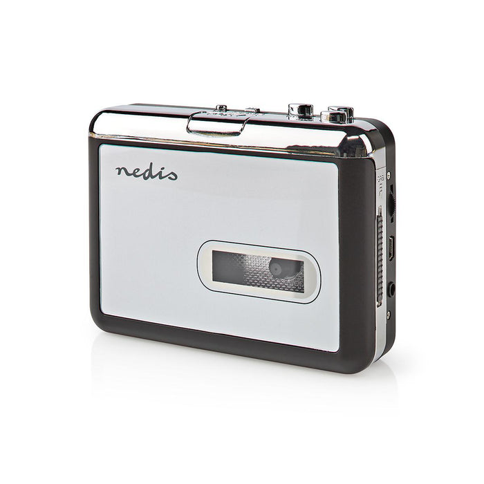 Nedis Cassette Converter - Portable, Connection output: 1x 3.5 mm / 1x Mini USB, Accessories: USB-Cable, Accessories: USB-Cable - Battery Powered / USB Powered