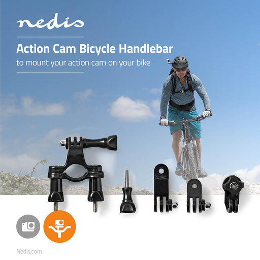 Nedis Action Cam Mount - Bicycle Handle Bar - Black, 