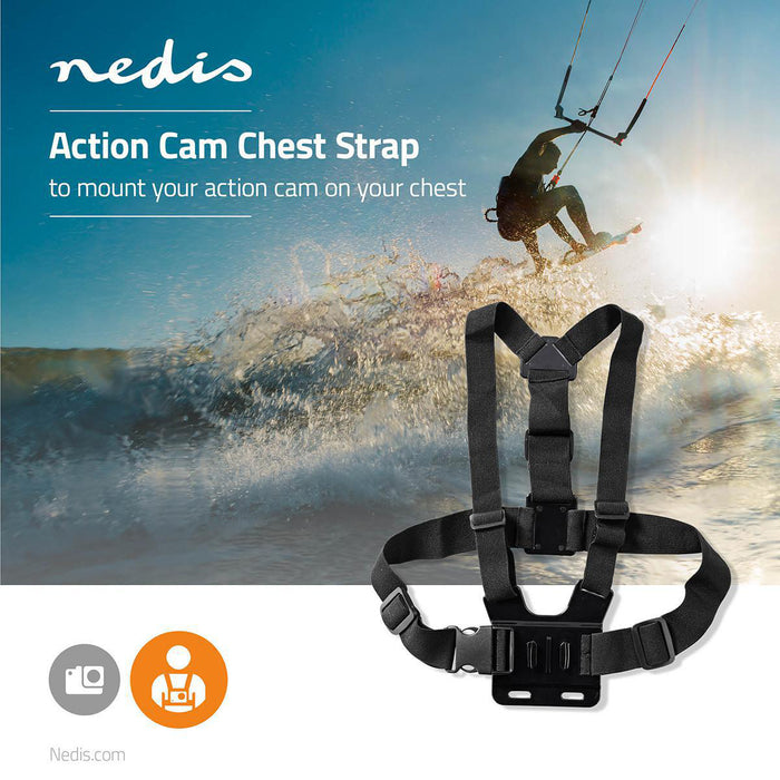 Nedis Action Cam Mount - Chest - Black, 