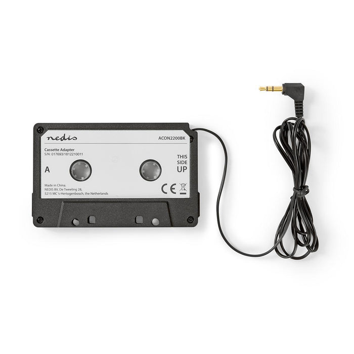 Nedis Car Radio Cassette Adapter - 3.5 mm - Cable length: 1.00 m - Black, 