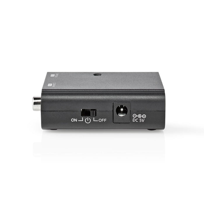 Nedis Digital Audio Converter - 1-way, Connection input: 1x S/PDIF, Connection output: TosLink Female, Manual - Black