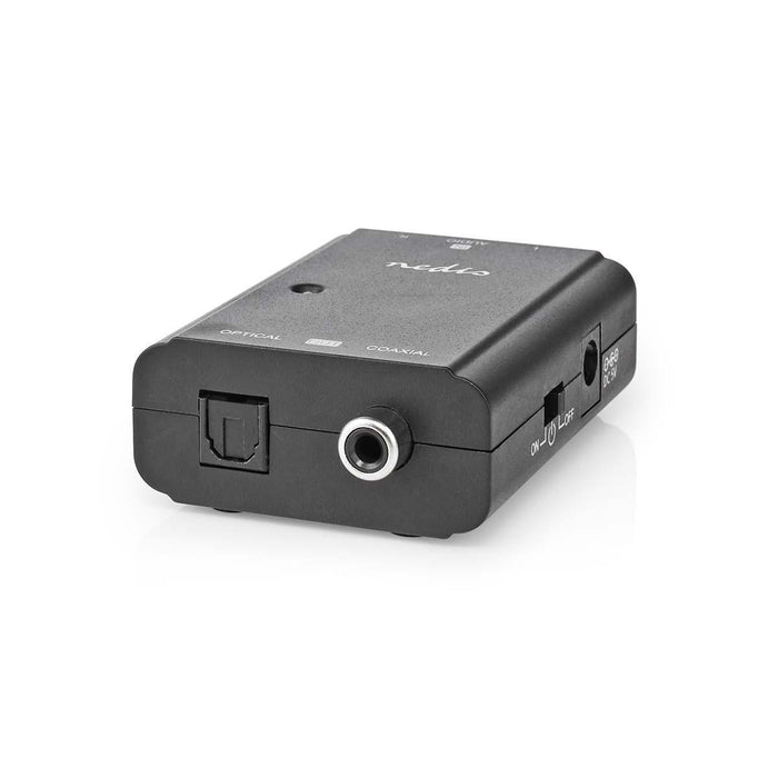 Nedis Digital Audio Converter - 1-way, Connection input: 2x RCA Male, Connection output: 1x S/PDIF (RCA) Female / 1x TosLink Female, Manual - Black